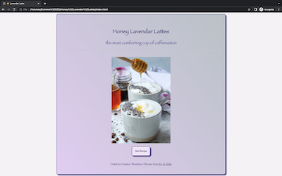 Honey Lavendar Latte Project